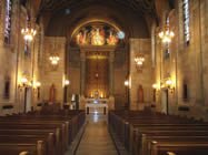 View of main chapel in Jesuit Center